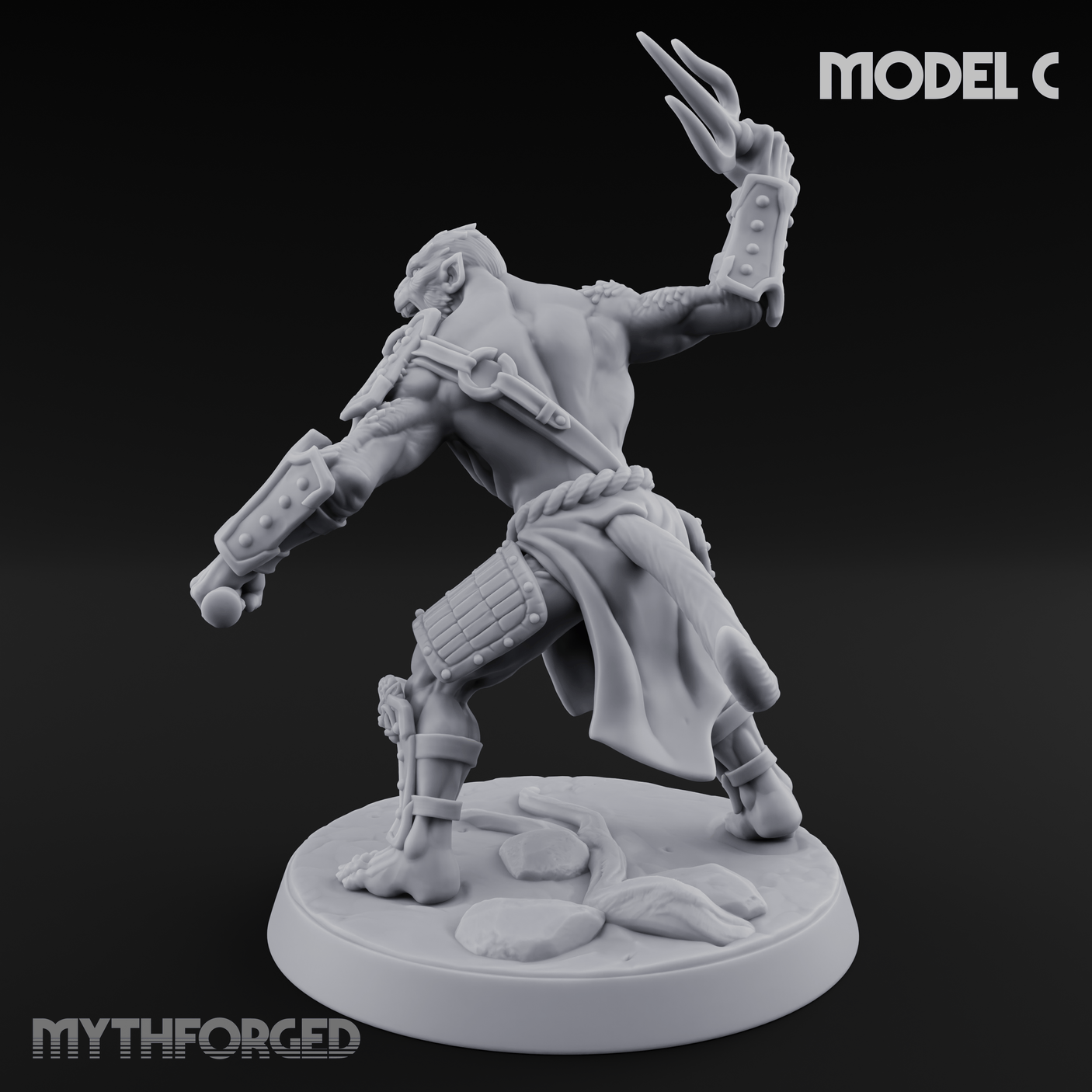 Shouldering The Blade Hadozee Warriors C Miniature for Dungeons and Dragons, Pathfinder or other TTRPGs