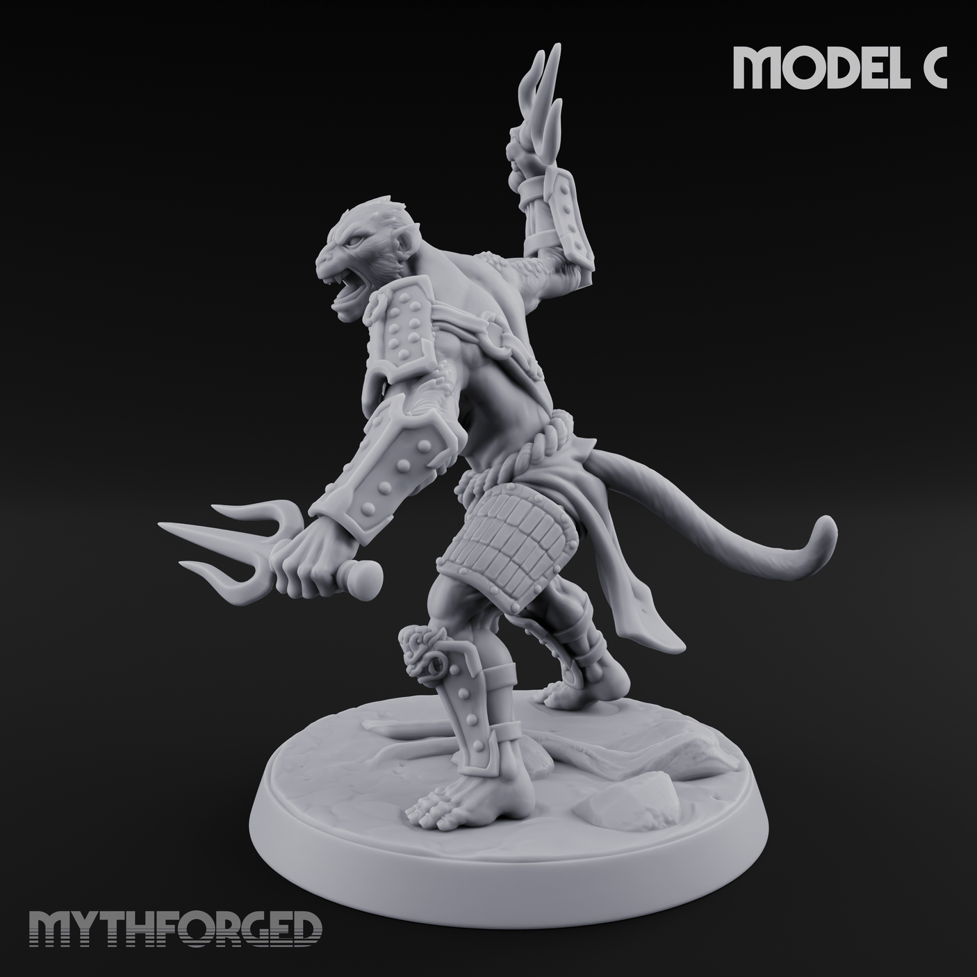 Shouldering The Blade Hadozee Warriors C Miniature for Dungeons and Dragons, Pathfinder or other TTRPGs