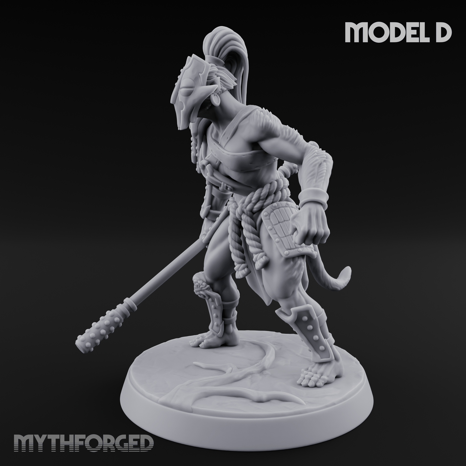 Shouldering The Blade Hadozee Warriors D Miniature for Dungeons and Dragons, Pathfinder or other TTRPGs