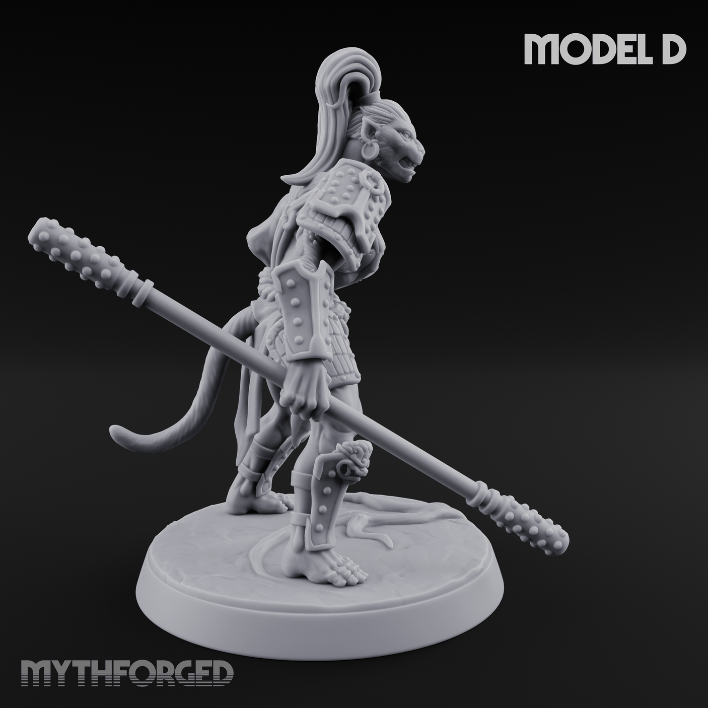 Shouldering The Blade Hadozee Warriors D Miniature for Dungeons and Dragons, Pathfinder or other TTRPGs