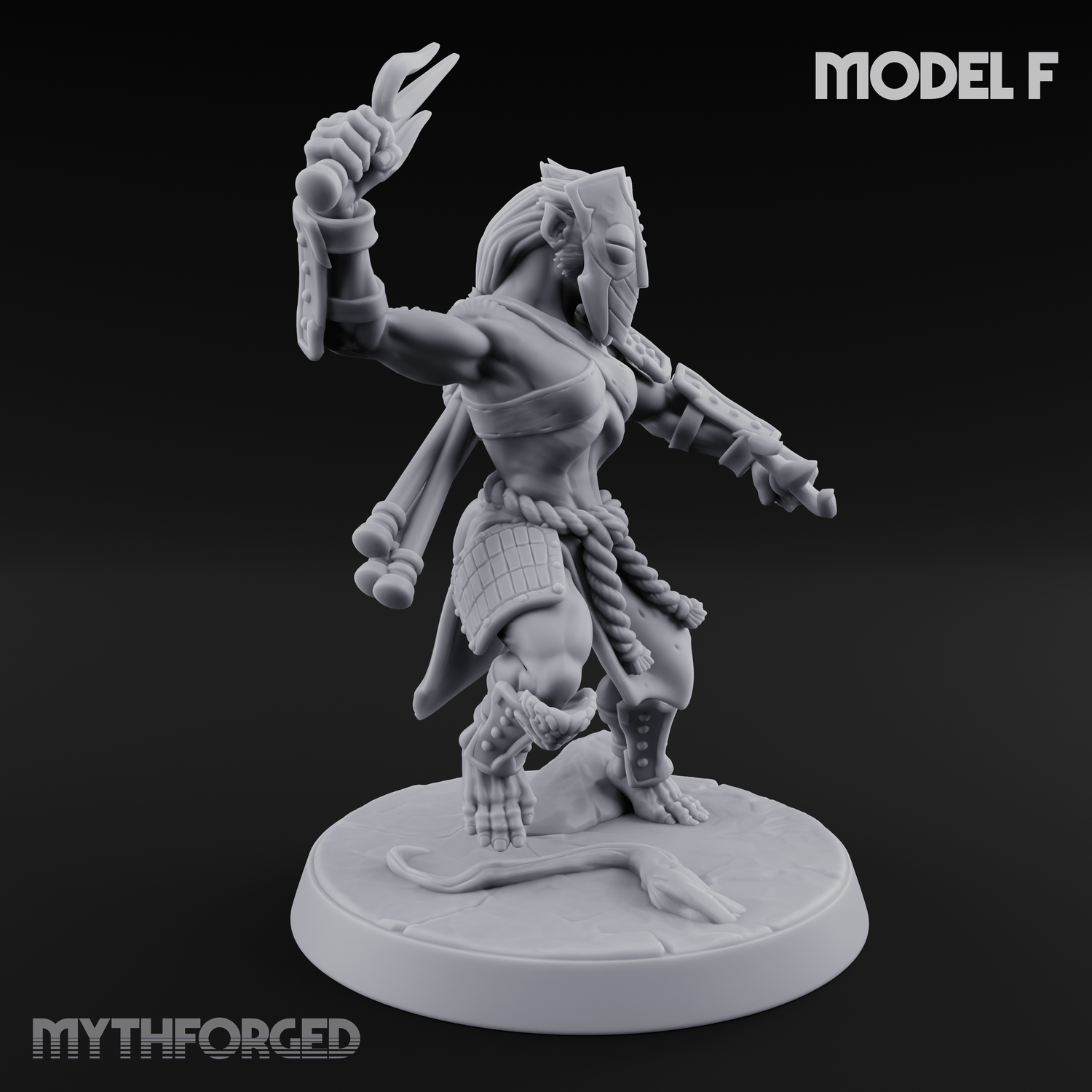 Shouldering The Blade Hadozee Warriors F Miniature for Dungeons and Dragons, Pathfinder or other TTRPGs
