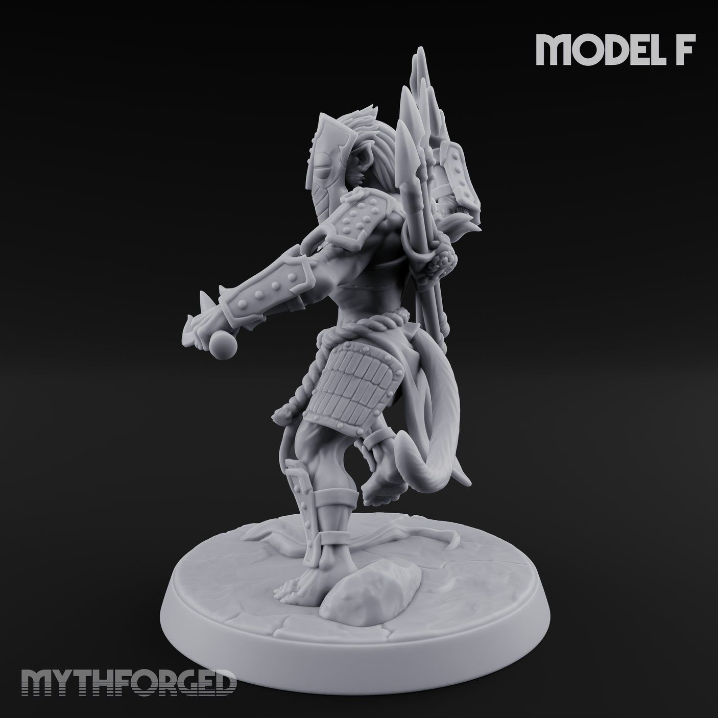 Shouldering The Blade Hadozee Warriors F Miniature for Dungeons and Dragons, Pathfinder or other TTRPGs