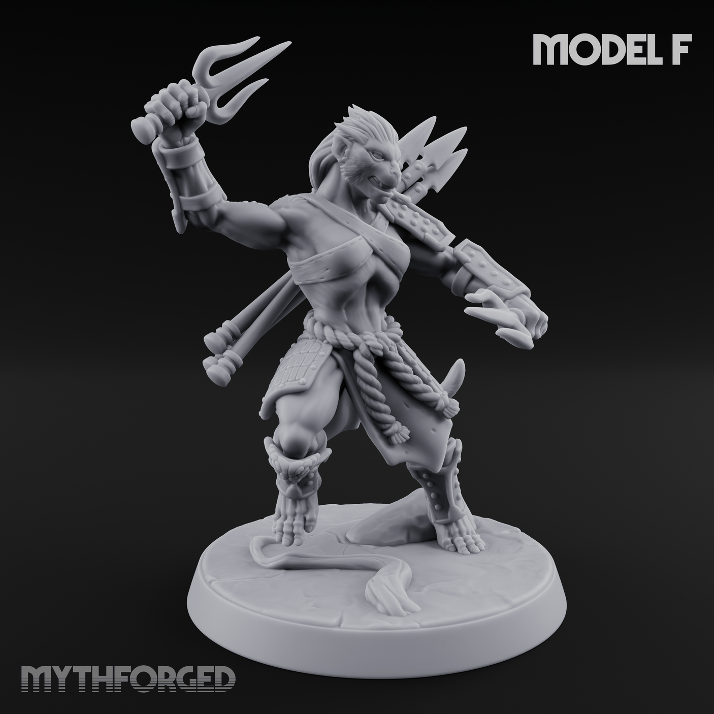Shouldering The Blade Hadozee Warriors F Miniature for Dungeons and Dragons, Pathfinder or other TTRPGs