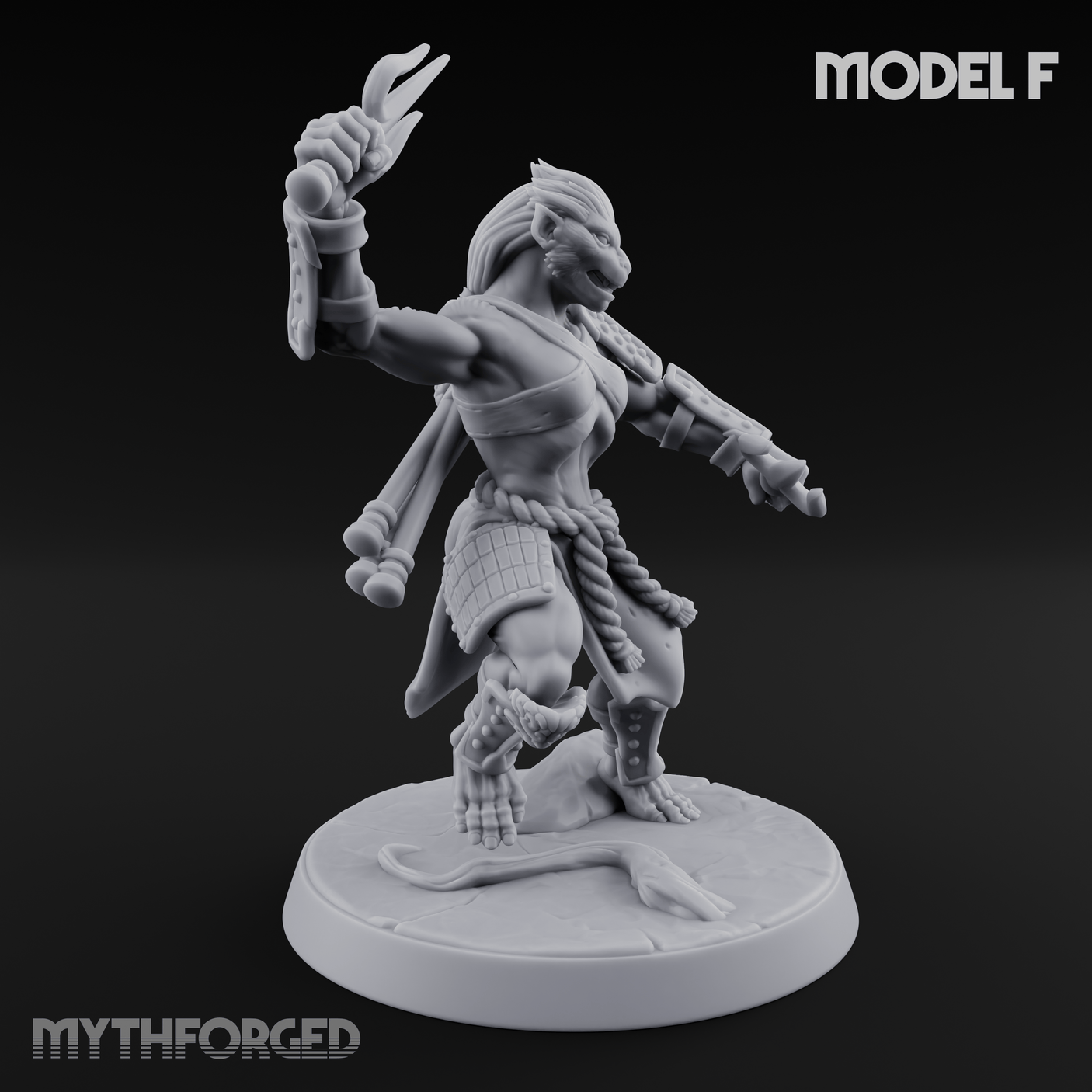Shouldering The Blade Hadozee Warriors F Miniature for Dungeons and Dragons, Pathfinder or other TTRPGs