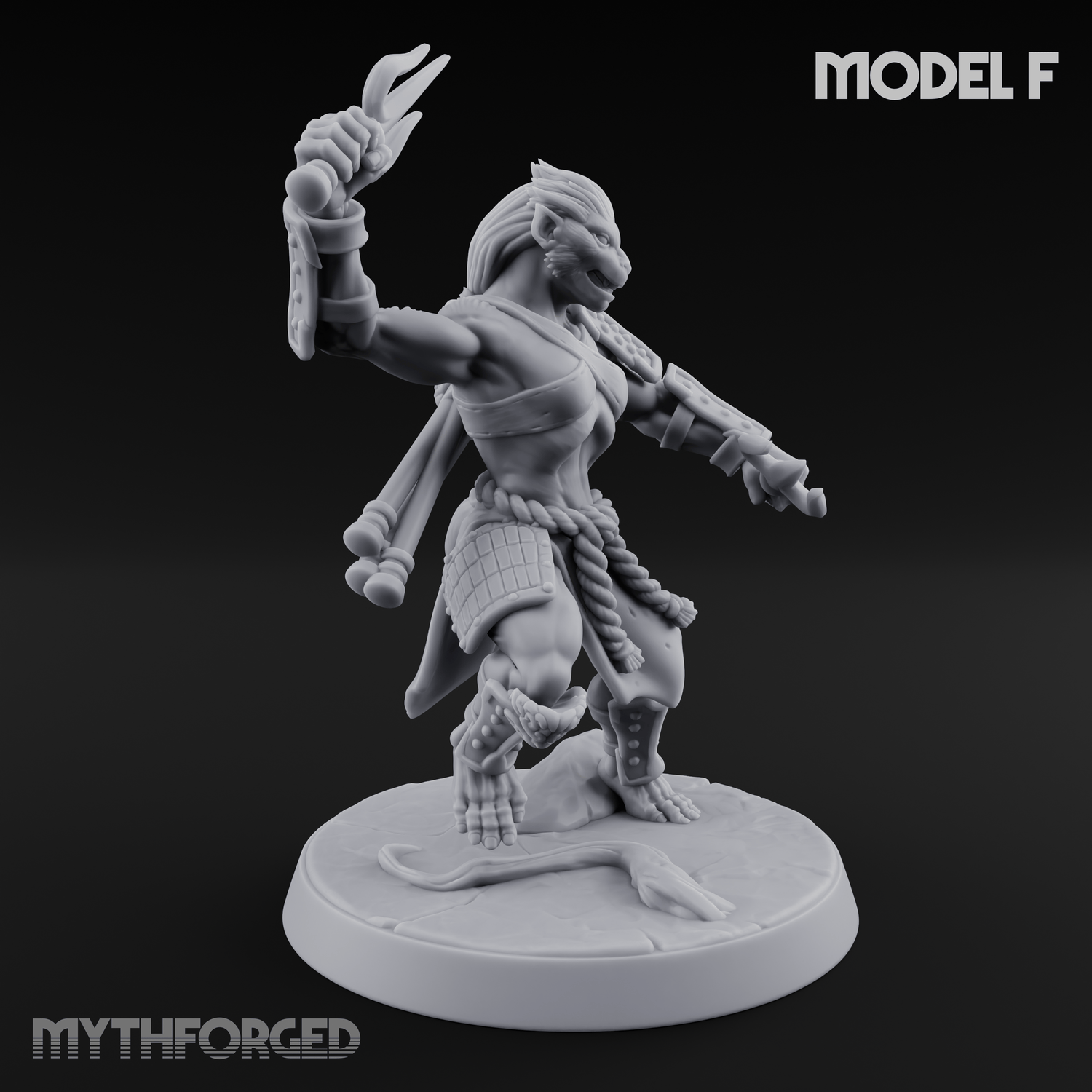 Shouldering The Blade Hadozee Warriors F Miniature for Dungeons and Dragons, Pathfinder or other TTRPGs