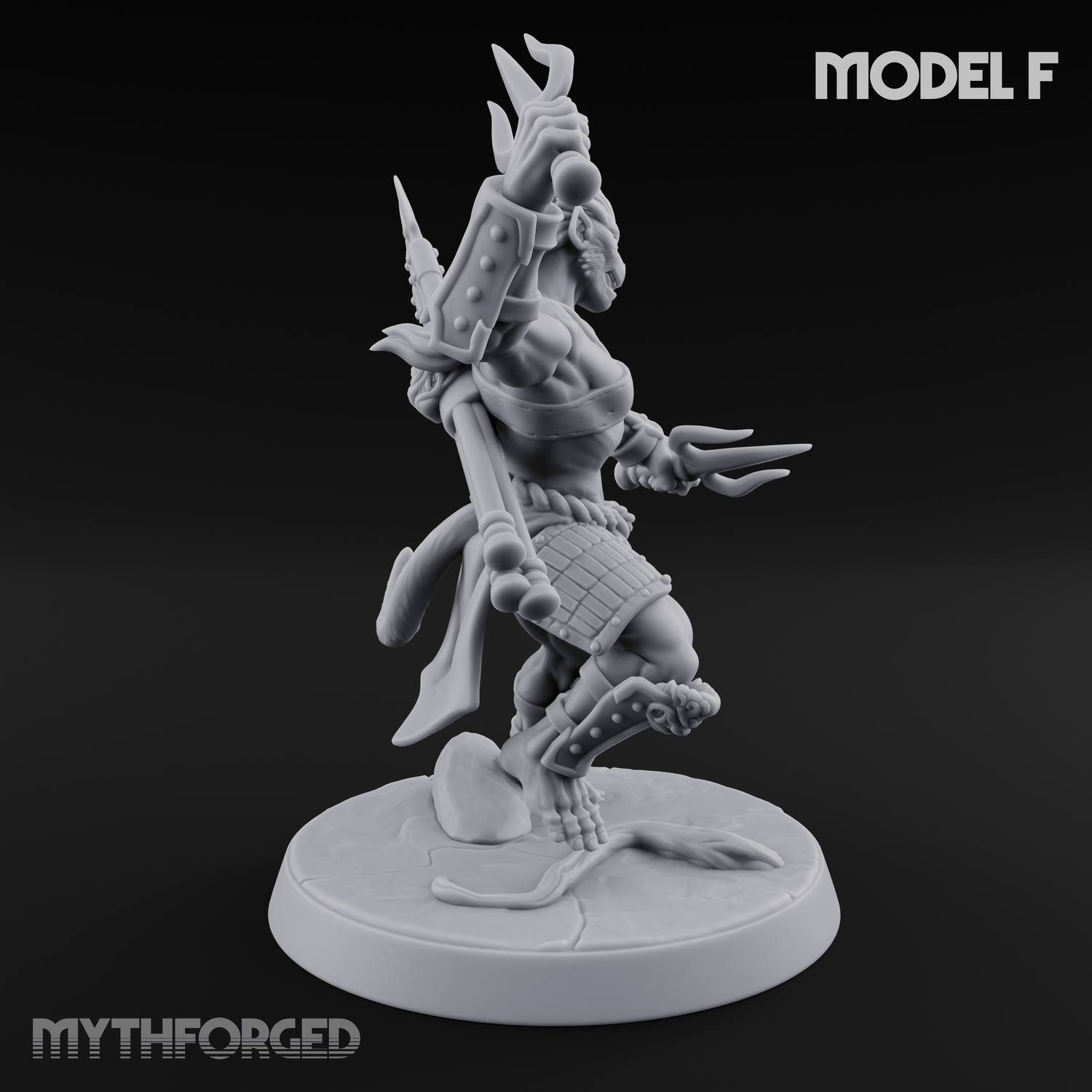 Shouldering The Blade Hadozee Warriors F Miniature for Dungeons and Dragons, Pathfinder or other TTRPGs