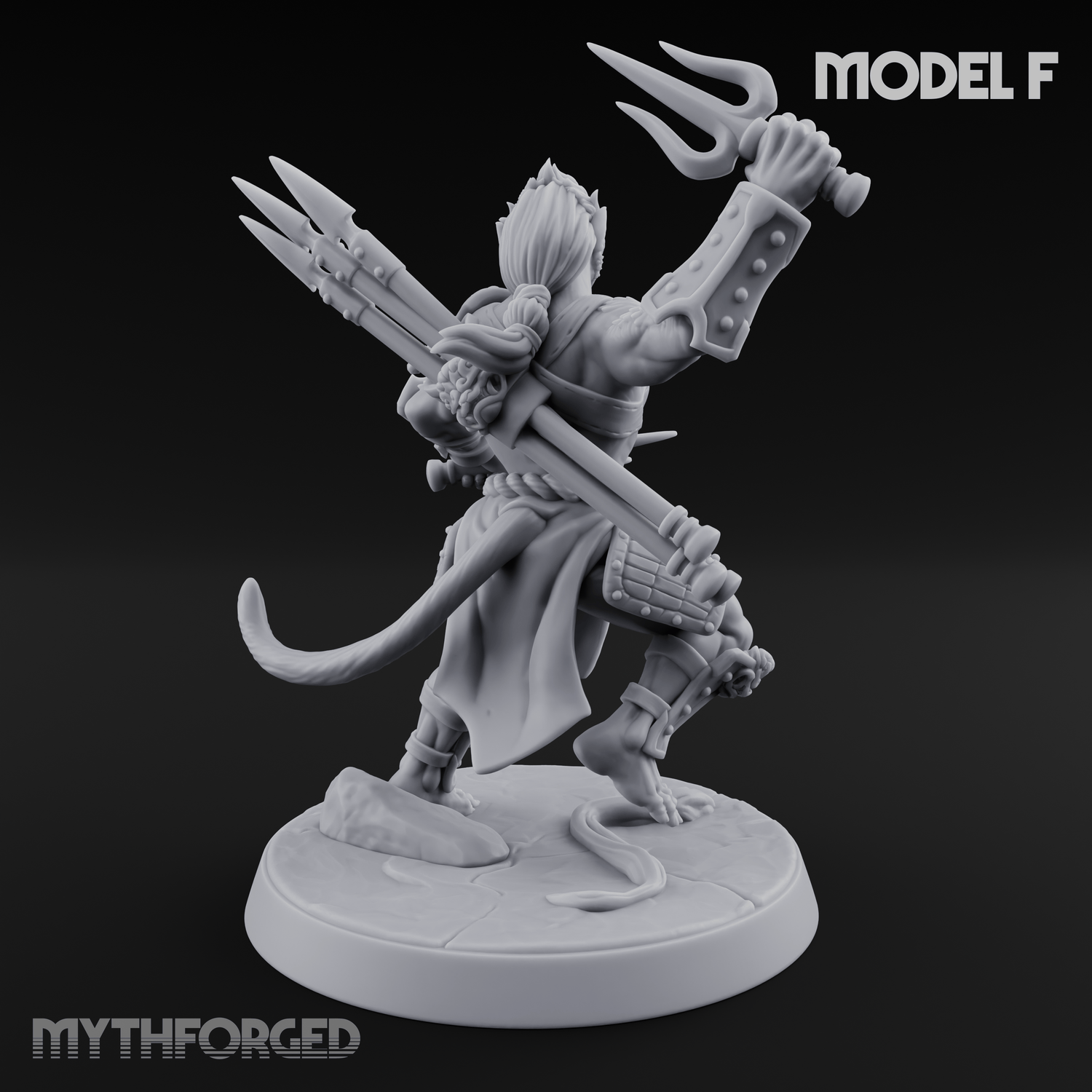Shouldering The Blade Hadozee Warriors F Miniature for Dungeons and Dragons, Pathfinder or other TTRPGs