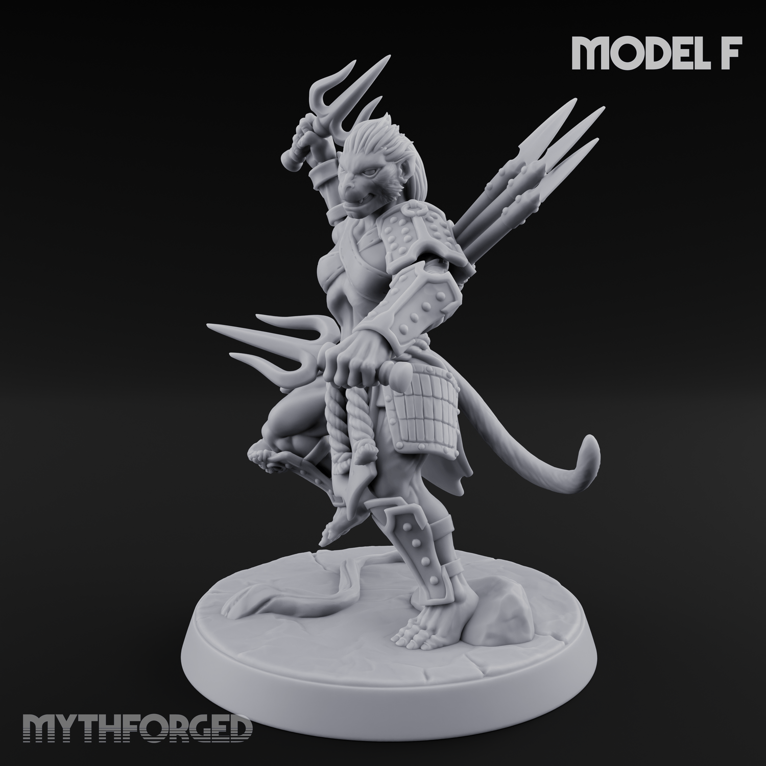 Shouldering The Blade Hadozee Warriors F Miniature for Dungeons and Dragons, Pathfinder or other TTRPGs