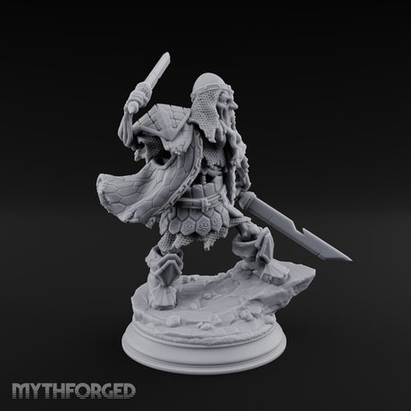 Risen and Roaring Undead Dwarf Warrior D