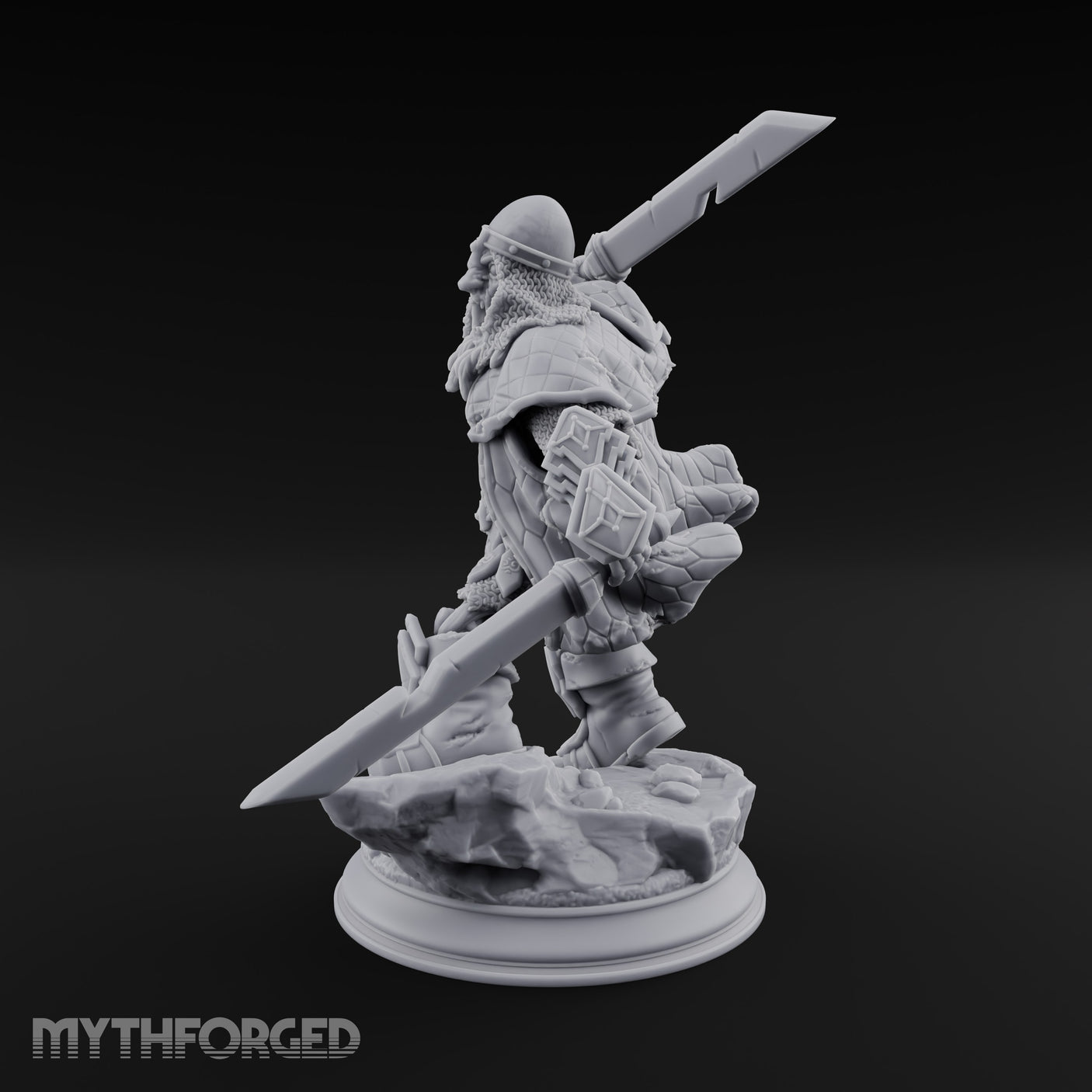 Risen and Roaring Undead Dwarf Warrior D