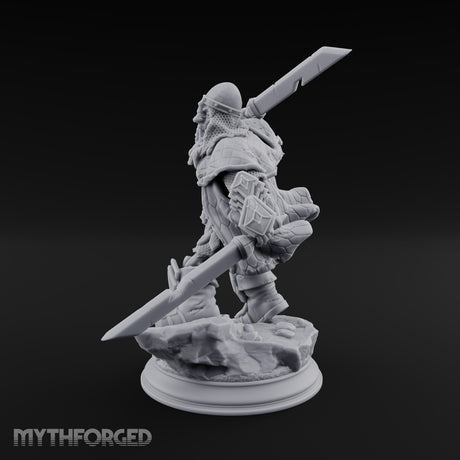 Risen and Roaring Undead Dwarf Warrior D