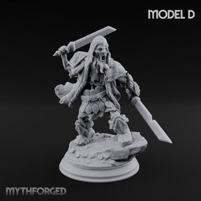 Risen and Roaring Undead Dwarf Warrior D