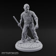 Mop Wielding Human Janitor Miniature for Dungeons and Dragons, Pathfinder or other TTRPGs