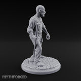 Mop Wielding Human Janitor Miniature for Dungeons and Dragons, Pathfinder or other TTRPGs