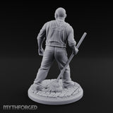 Mop Wielding Human Janitor Miniature for Dungeons and Dragons, Pathfinder or other TTRPGs