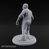 Mop Wielding Human Janitor Miniature for Dungeons and Dragons, Pathfinder or other TTRPGs