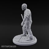 Mop Wielding Human Janitor Miniature for Dungeons and Dragons, Pathfinder or other TTRPGs