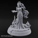 Crowned In Flame Sorceress Miniature for Dungeons and Dragons, Pathfinder or other TTRPGs