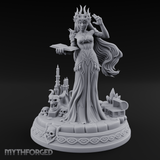 Crowned In Flame Sorceress Miniature for Dungeons and Dragons, Pathfinder or other TTRPGs