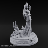 Crowned In Flame Sorceress Miniature for Dungeons and Dragons, Pathfinder or other TTRPGs