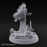 Crowned In Flame Sorceress Miniature for Dungeons and Dragons, Pathfinder or other TTRPGs