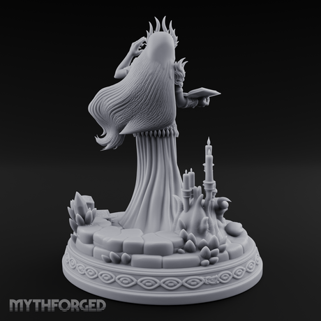 Crowned In Flame Sorceress Miniature for Dungeons and Dragons, Pathfinder or other TTRPGs