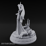 Crowned In Flame Sorceress Miniature for Dungeons and Dragons, Pathfinder or other TTRPGs