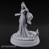 Crowned In Flame Sorceress Miniature for Dungeons and Dragons, Pathfinder or other TTRPGs