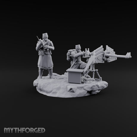 Breath Rationed, Ammunition Not Human Gas-Masked Heavy Infantry A — Dual Gun · Standing