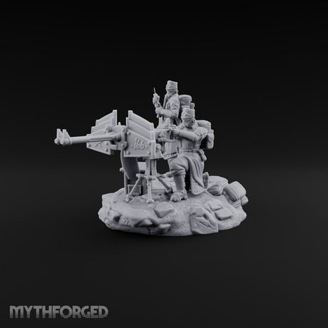 Breath Rationed, Ammunition Not Human Gas-Masked Heavy Infantry A — Dual Gun · Standing