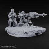 Breath Rationed, Ammunition Not Human Gas-Masked Heavy Weapon Crews — B · Dual Gun + Laser Coil Gun · Crouched