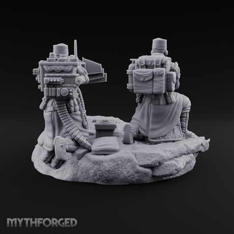 Breath Rationed, Ammunition Not Human Gas-Masked Heavy Infantry B — Laser Coil Gun · Crouched