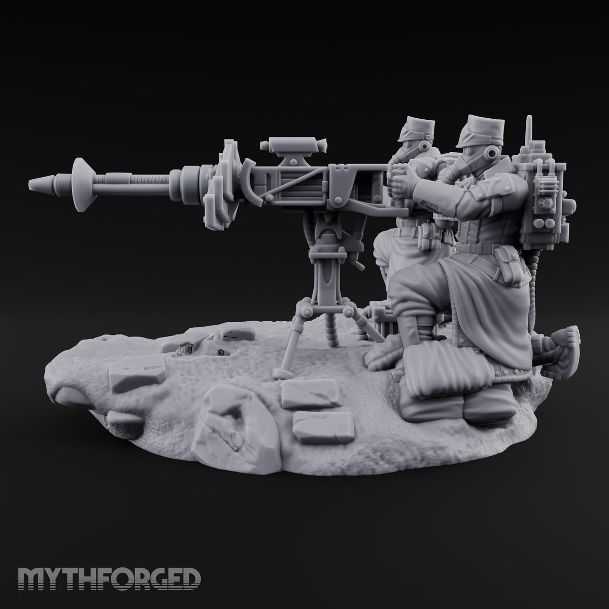 Breath Rationed, Ammunition Not Human Gas-Masked Heavy Infantry B — Laser Coil Gun · Crouched