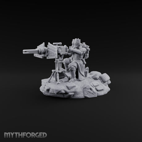 Breath Rationed, Ammunition Not Human Gas-Masked Heavy Infantry B — Plasma Gun · Crouched