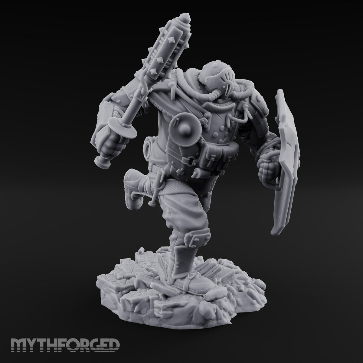 Breathing Rubble, Holding Ground Human Iron Guard Soldier C