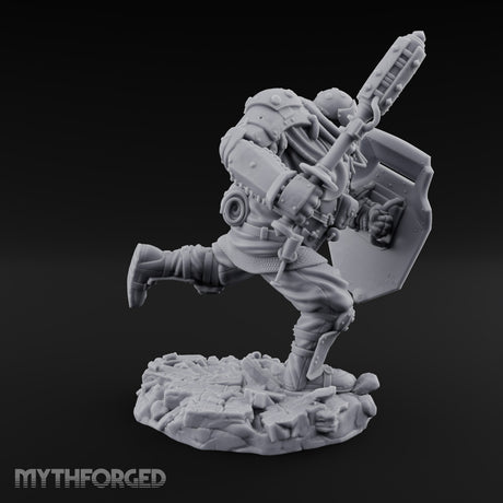 Breathing Rubble, Holding Ground Human Iron Guard Soldiers — C · No FX