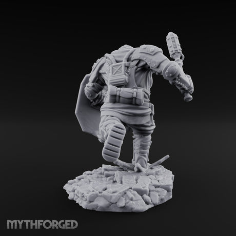 Breathing Rubble, Holding Ground Human Iron Guard Soldier C
