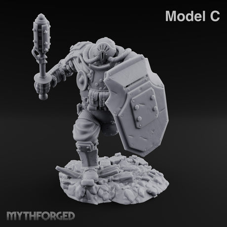 Breathing Rubble, Holding Ground Human Iron Guard Soldier C