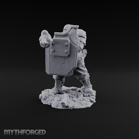 Breathing Rubble, Holding Ground Human Iron Guard Soldier D — FX