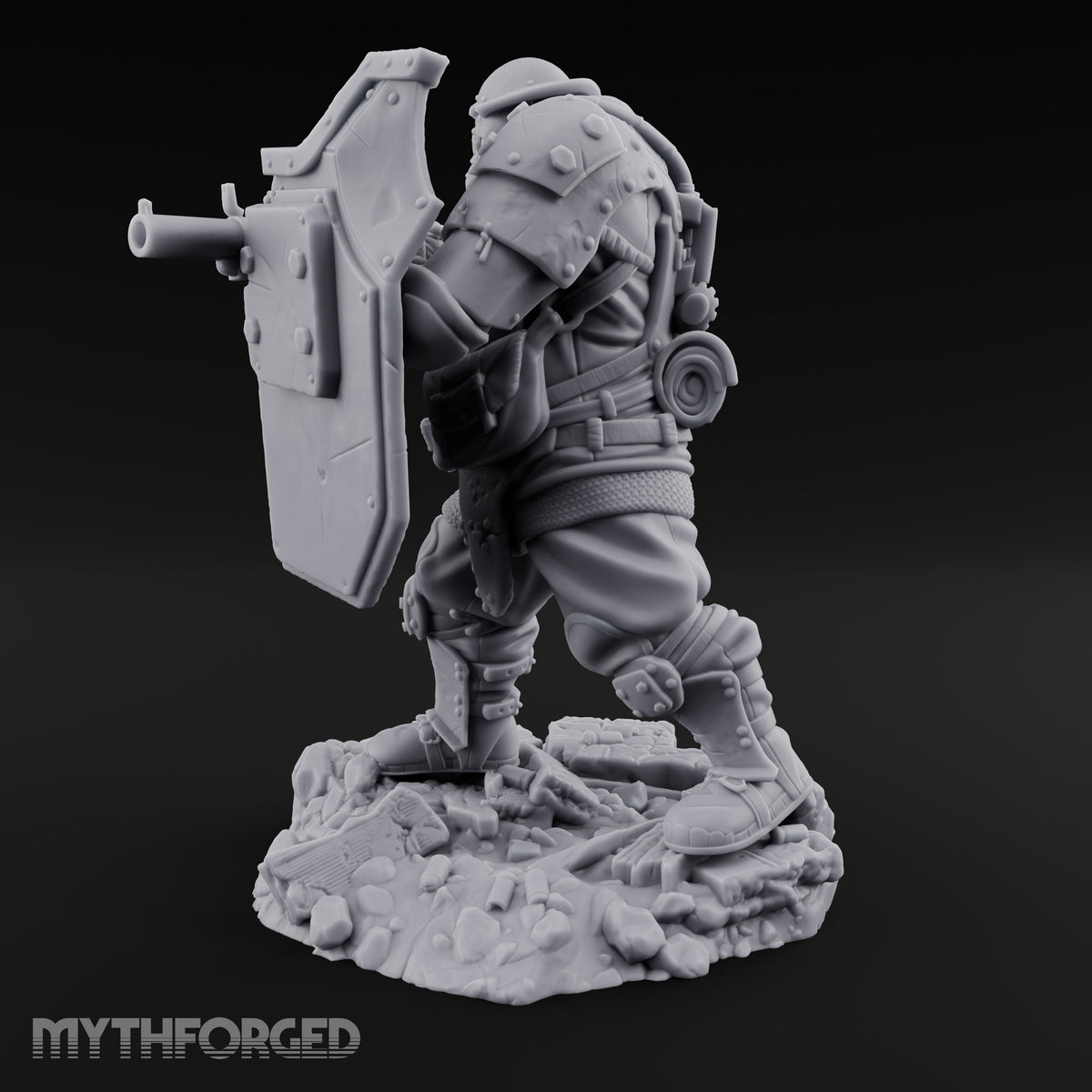 Breathing Rubble, Holding Ground Human Iron Guard Soldier D — No FX