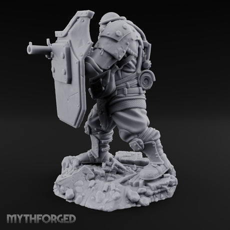 Breathing Rubble, Holding Ground Human Iron Guard Soldier D — No FX