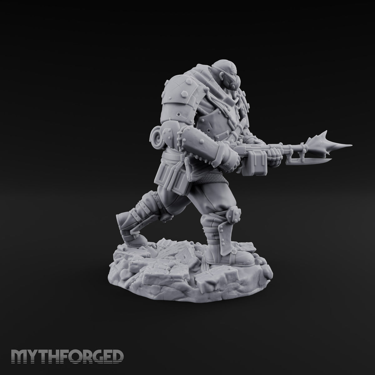 Breathing Rubble, Holding Ground Human Iron Guard Soldier E — FX