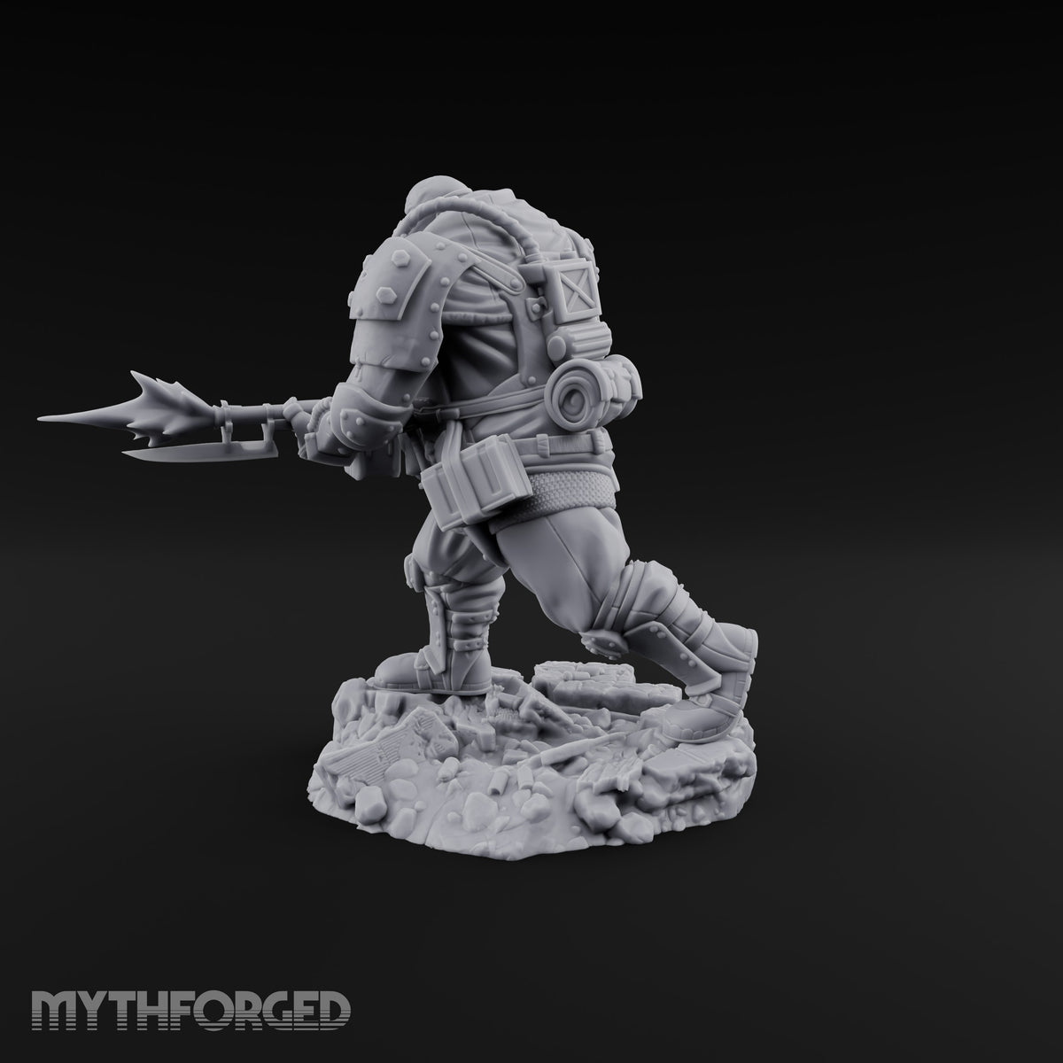 Breathing Rubble, Holding Ground Human Iron Guard Soldier E — FX