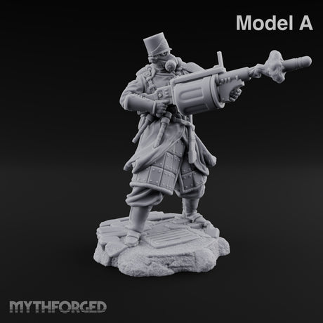 Orders Muffled, Obeyed Anyway Human Gas-Masked Light Infantry Soldier A — FX