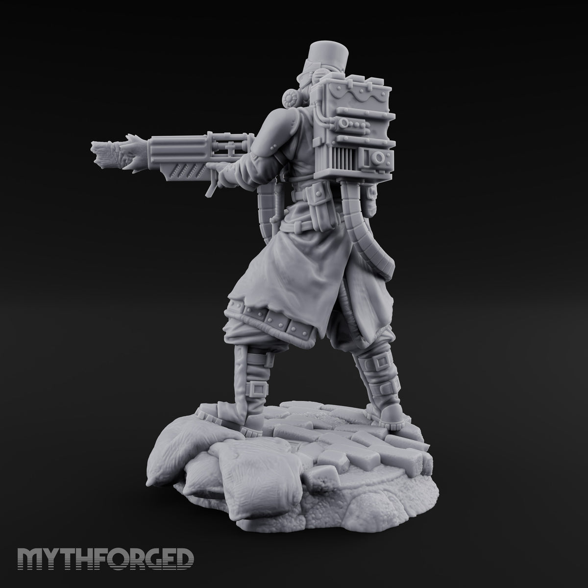 Orders Muffled, Obeyed Anyway Human Gas-Masked Light Infantry Soldier B — FX