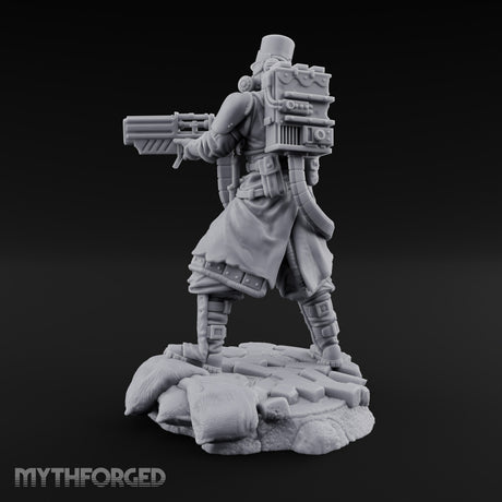Orders Muffled, Obeyed Anyway Human Gas-Masked Light Infantry Soldier B — No FX