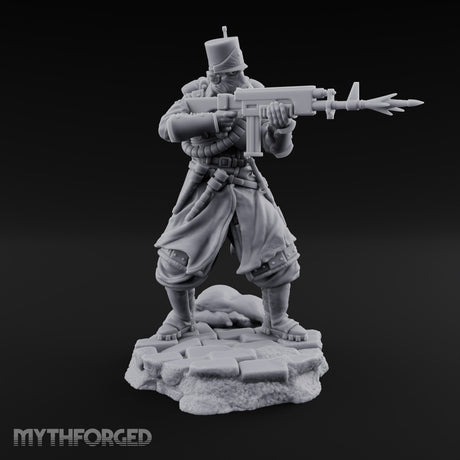 Orders Muffled, Obeyed Anyway Human Gas-Masked Light Infantry Soldier C — FX