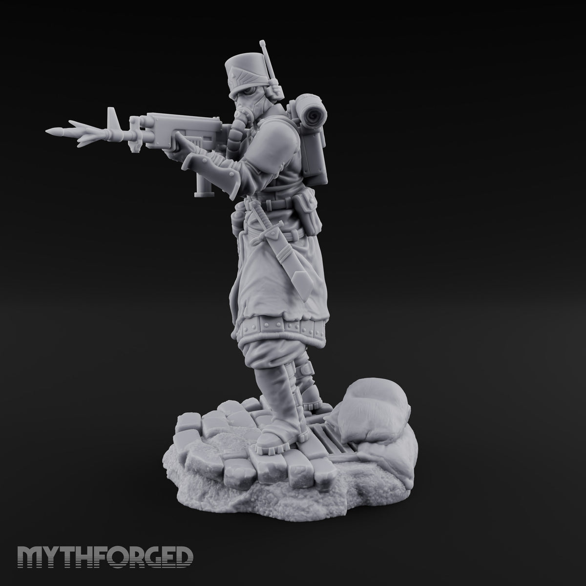 Orders Muffled, Obeyed Anyway Human Gas-Masked Light Infantry Soldier C — FX