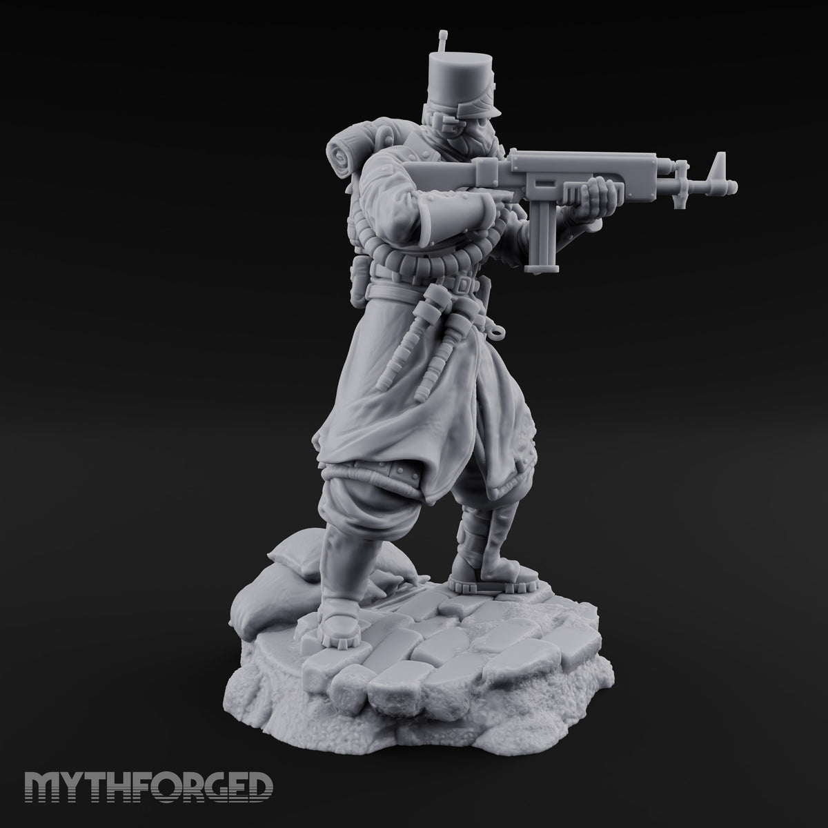 Orders Muffled, Obeyed Anyway Human Gas-Masked Light Infantry Soldier C — No FX