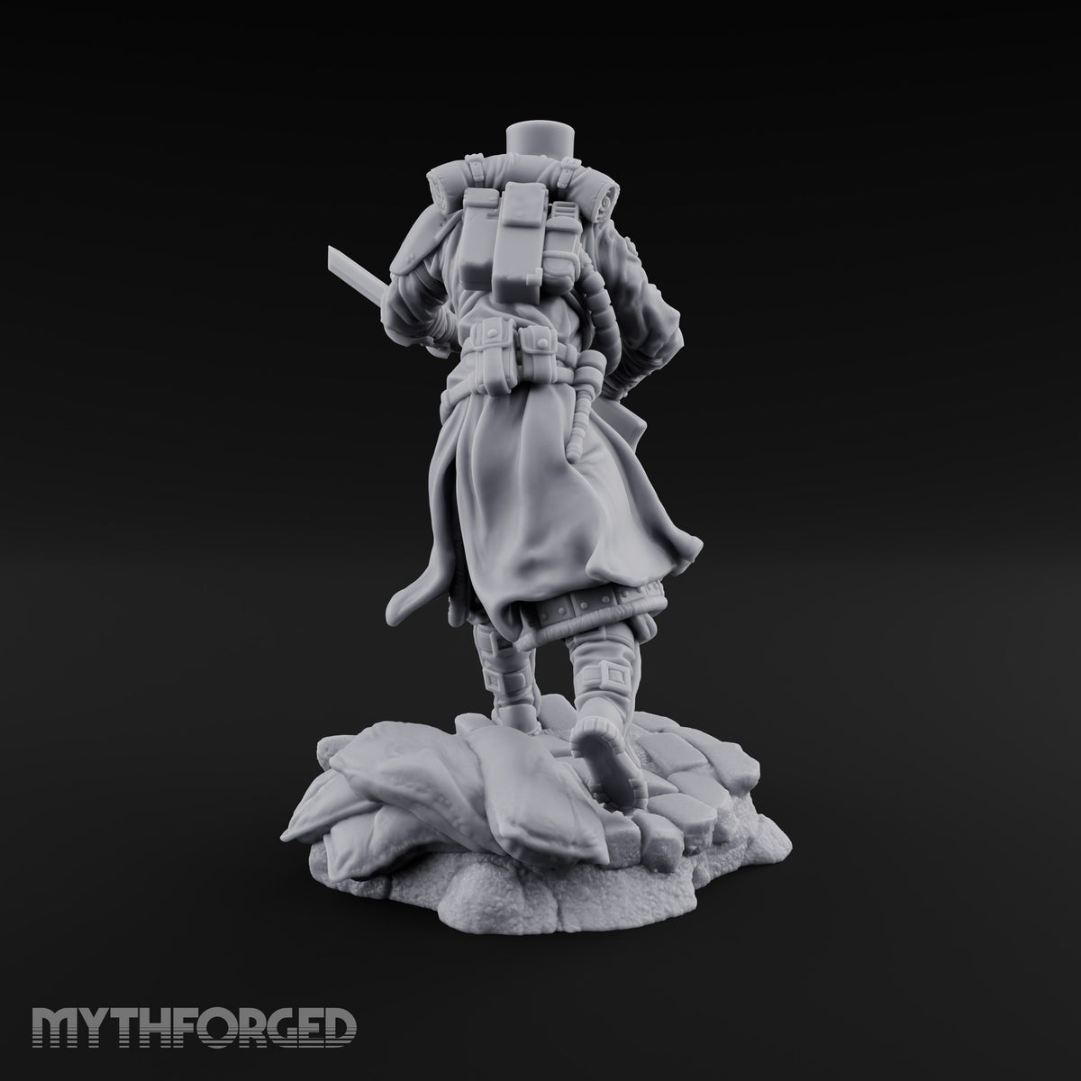 Orders Muffled, Obeyed Anyway Human Gas-Masked Light Infantry Soldier D